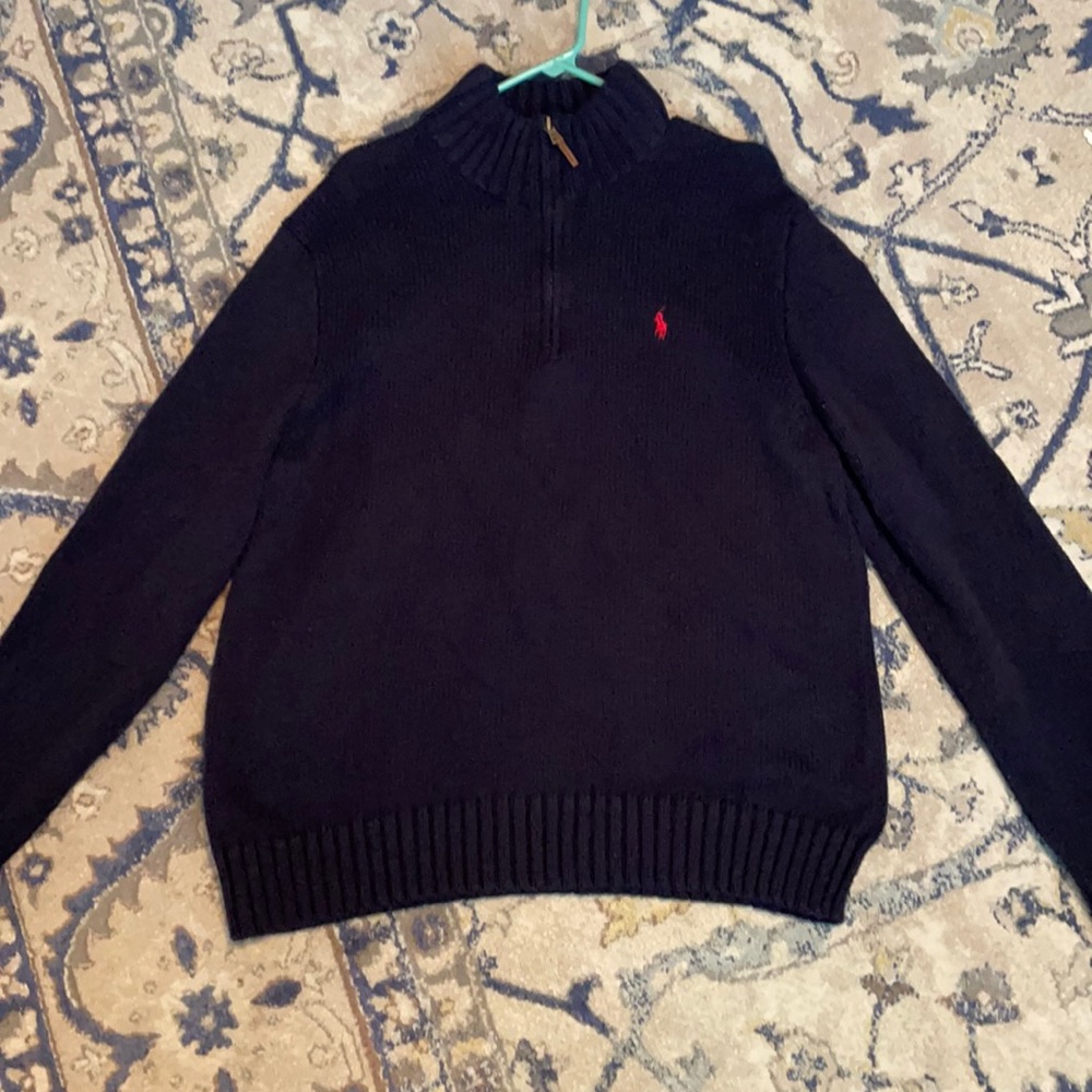 Blue Ralph Lauren Polo 1/4 zip pullover. Great Condition